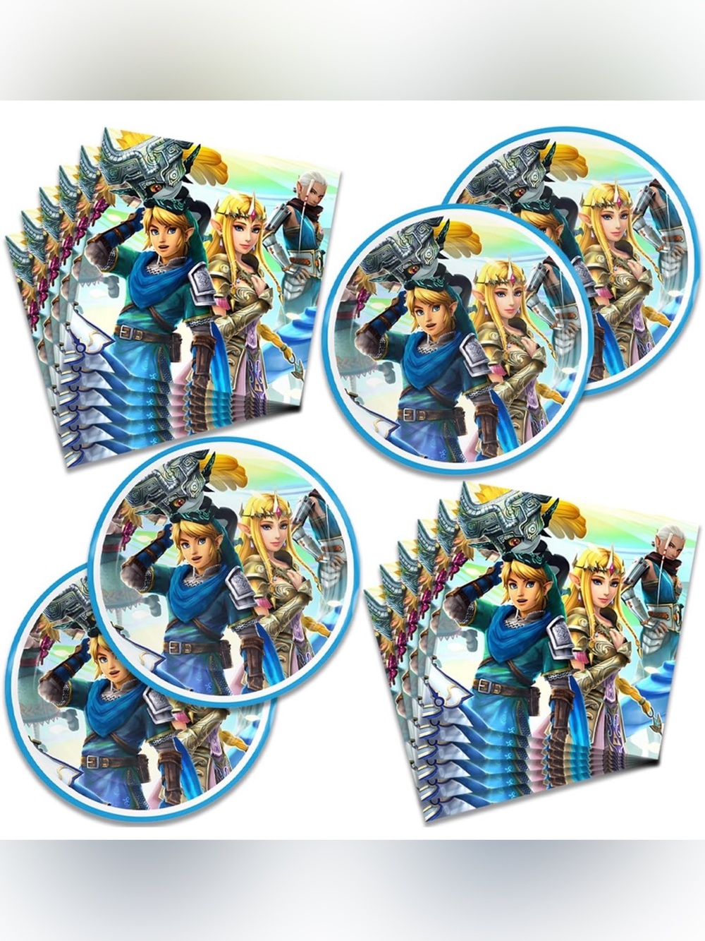40Pcs Zelda Party 20 7in. Plates & 20 Napkins